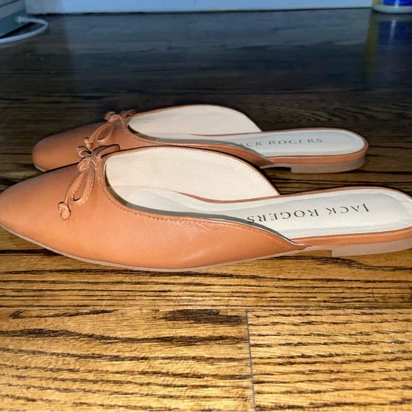 Jack Rogers Women's Brown Leather Mules - Picture 4 of 5